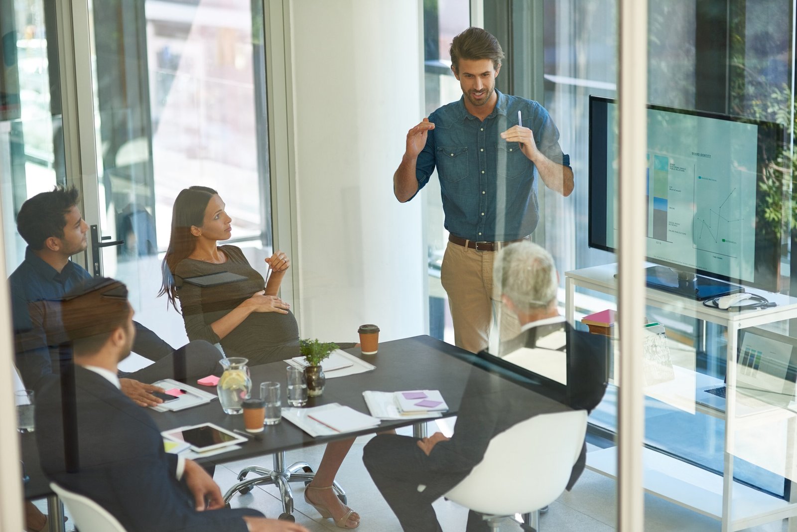 Shot of a corporate businessperson giving a presentation in the boardroom.